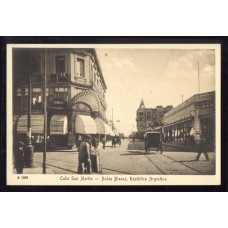 BAHIA BLANCA ANTIGUA TARJETA POSTAL CALLE SAN MARTIN